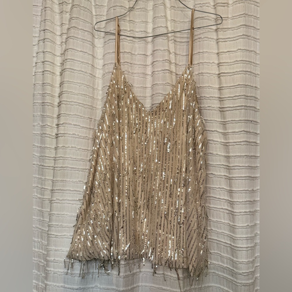 Sequin gold Sleeveless Top